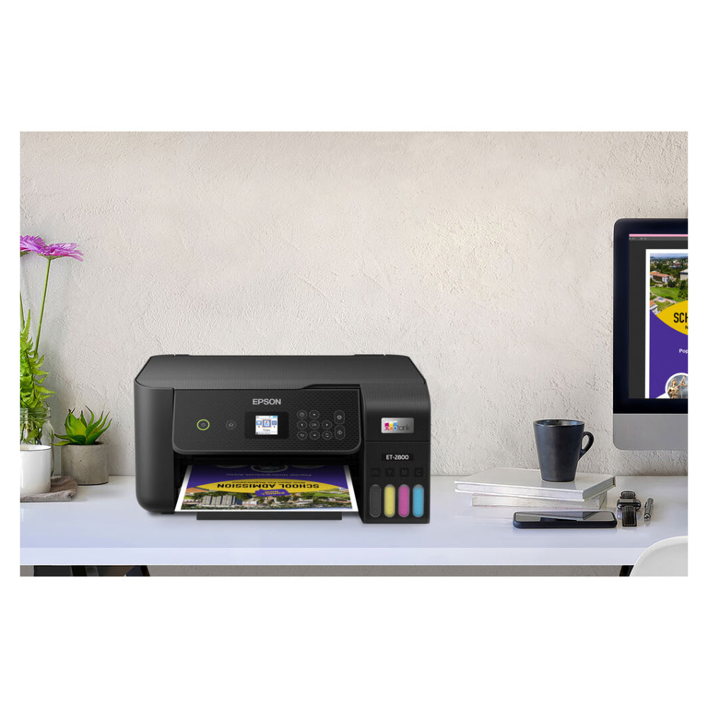 Impresora de inyección de tinta a color inalámbrica multifunción Epson EcoTank ET-2800 (negra)