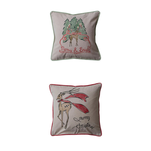Creative Co-op Printed Pillow (Set of 2) - Multicolor