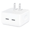 Apple 35 W Dual USB-C Port Compact Power Adapter - White