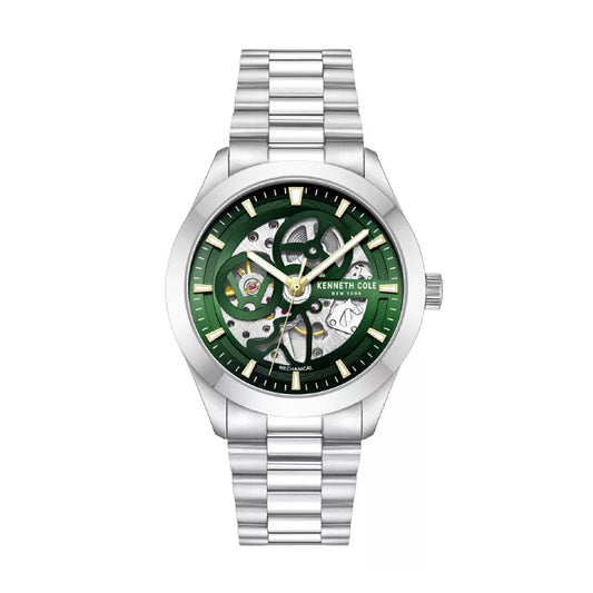 Kenneth Cole New York Mechanical Men's 42mm Bracelet Watch - Green Dial