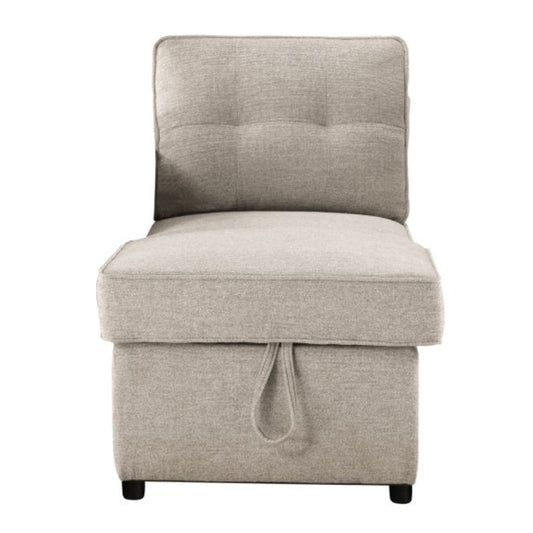 Noah 32.25'' Reversible Storage Chaise by Steve Silver Company - Tan