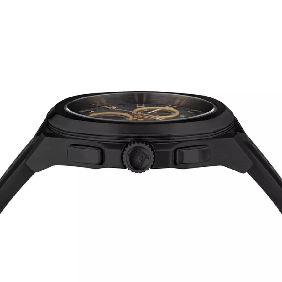 Versace Geo Chronograph Men's 43mm Strap Watch - Black