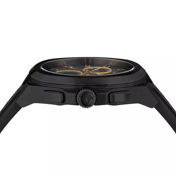 Versace Geo Chronograph Men's 43mm Strap Watch - Black