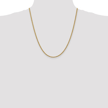 10K 20" Hollow Cashmere Rope Chain 4MM