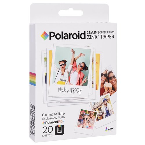 Polaroid 3.5" x 4.25" Instant Print Paper (20 Sheets) - White - Curacao