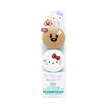 The Creme Shop Hello Kitty and BT21 Shooky Moisturizing Macaron Lip Balm (Set of 2)