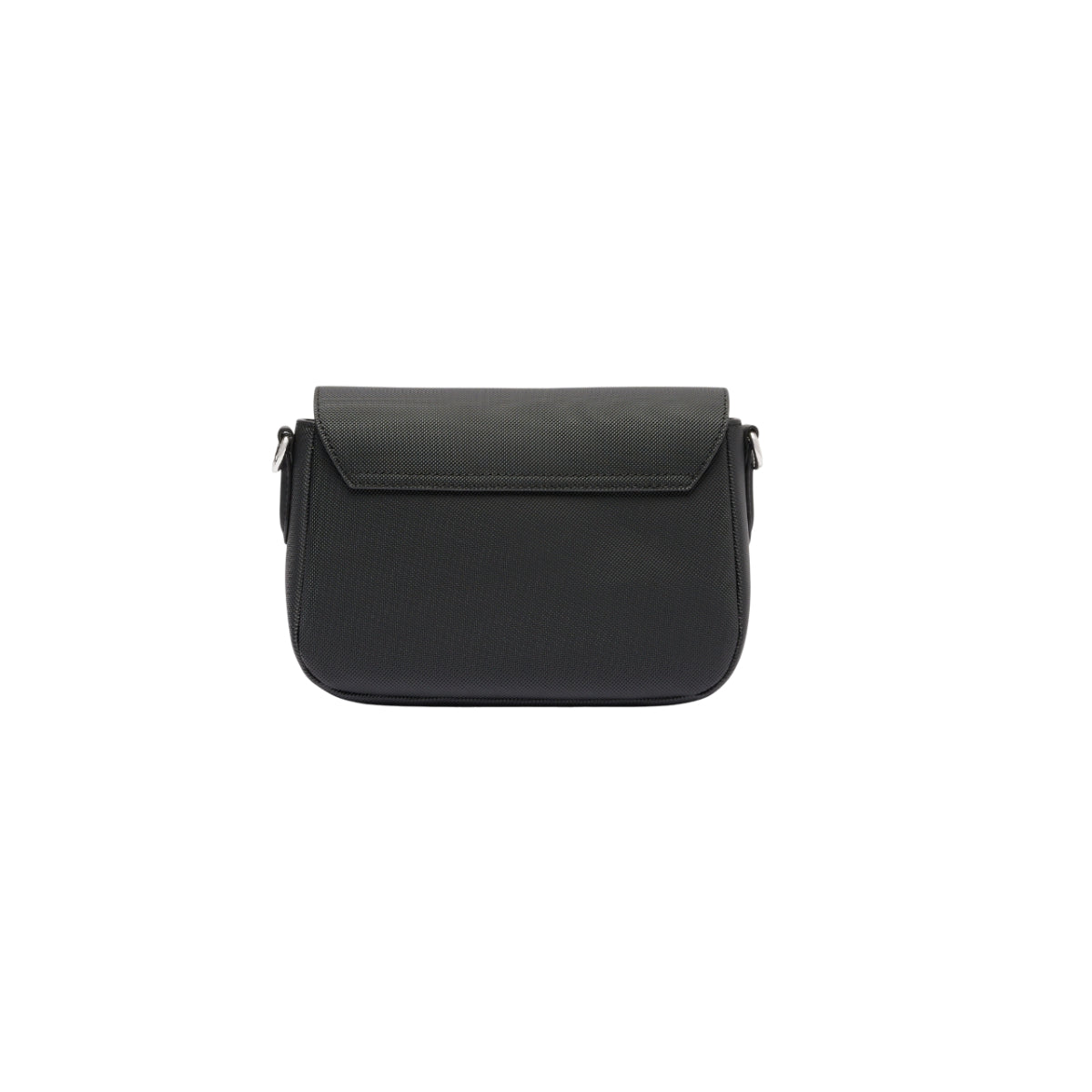 Lacoste Flap Close Crossbody Shoulder Bag - Black