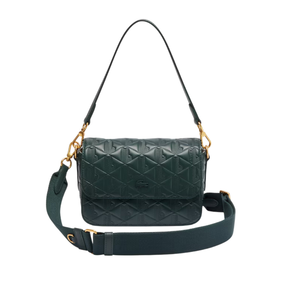 Lacoste Maheki Embossed Shoulder Bag - Green