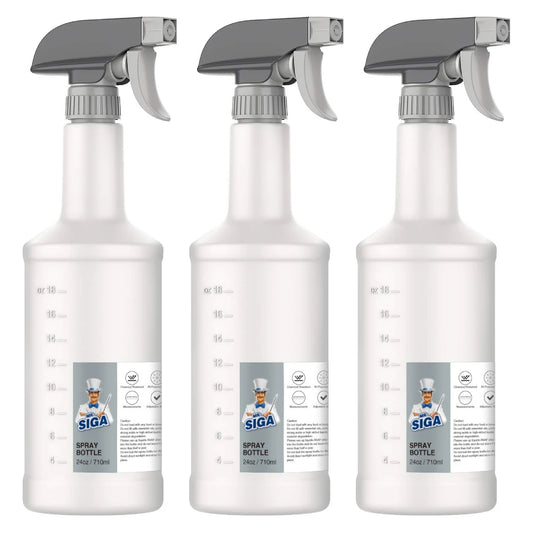 MR.Siga 24 oz Empty Plastic Spray Bottles for Cleaning Solutions (Set of 3)