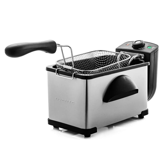 Ovente FDM2201BR 2L Stainless Steel Deep Fryer - Silver