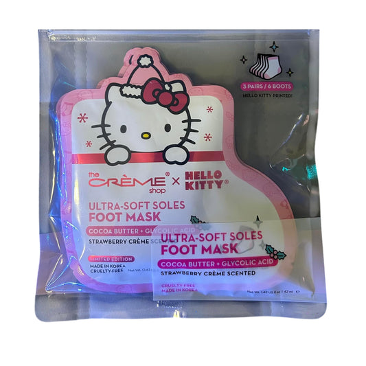 The Creme Shop X Hello Kitty Ultra-Soft Soles Foot Mask - Strawberry