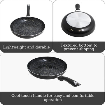 Imusa GAU/24031 10" Bistro Nonstick Fry Pan with Bakelite Handle - Black