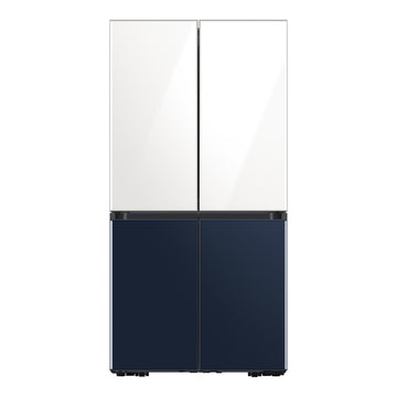 Samsung Bespoke 29 cu.ft 4-Door Flex French Door Refrigerators with Beverage Center- White/Blue