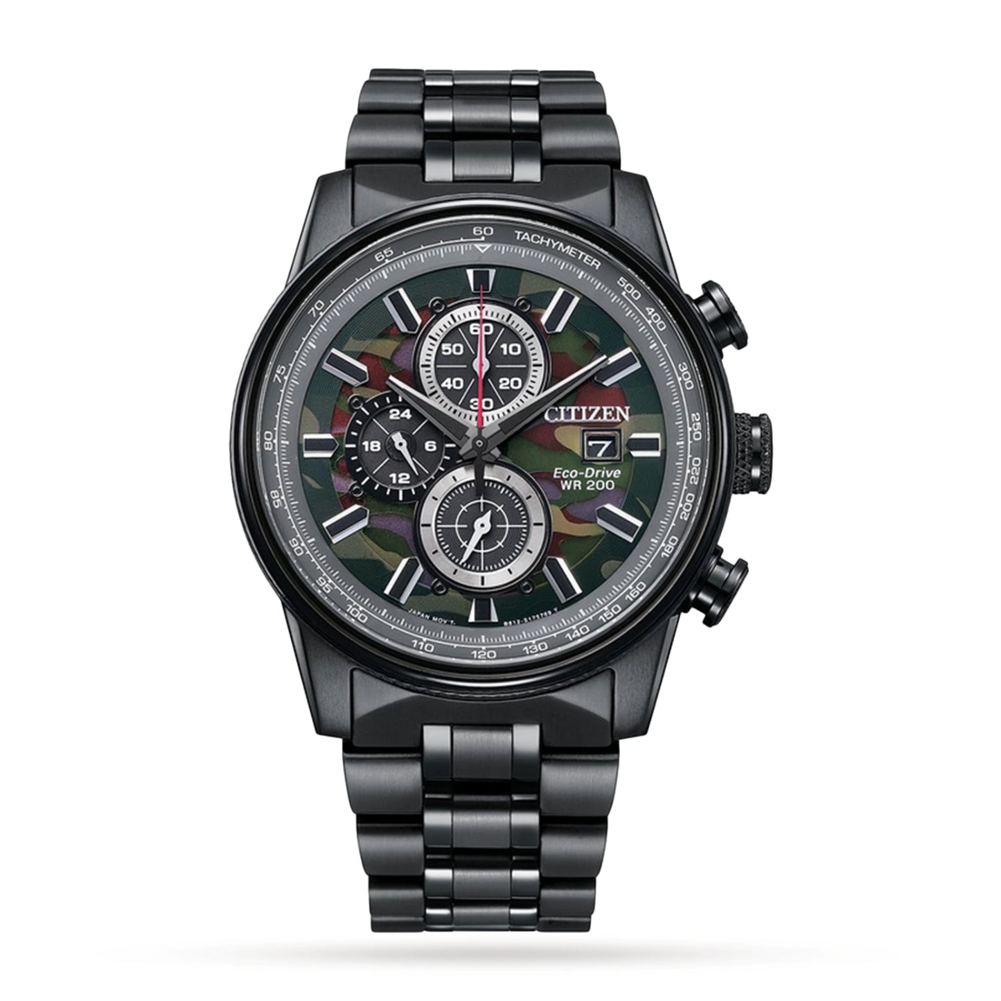 Reloj Citizen Nighthawk Eco-Drive de 43 mm para hombre con pulsera de acero inoxidable y esfera verde