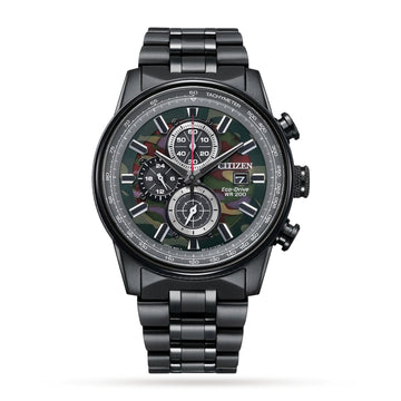 Reloj Citizen Nighthawk Eco-Drive de 43 mm para hombre con pulsera de acero inoxidable y esfera verde