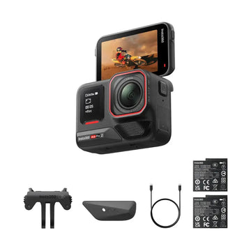 Insta360 CINSBBGA ACE PRO 2 Waterproof Action Camera with Dual Battery - Black