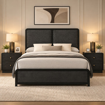 Camila Queen Size (3-Piece) Bedroom Set by Coaster Furniture - Black