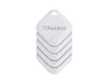 Aluratek's Track Tag Apple 5 Track Tags with 5 Protector cases- White