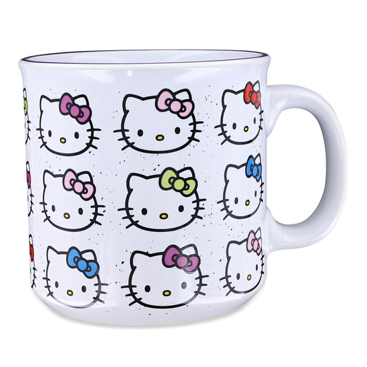 Sanrio Hello Kitty All-Over Print 20 oz Ceramic Camper Mug - White