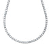 Crislu Women's 24 Carat Classic Tennis Necklace Brilliant Cubic Zirconia - Silver - Curacao