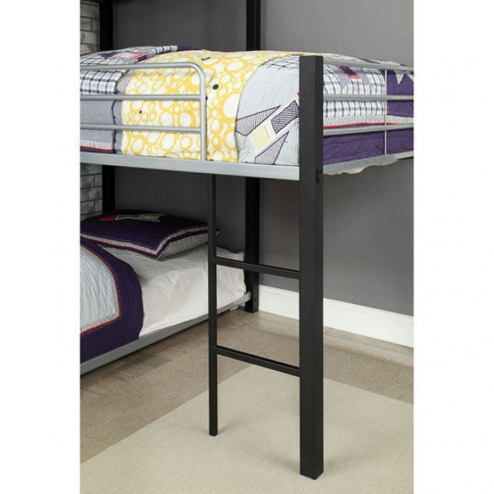 Cama triple Aubrey Twin de Furniture of America en color negro arena