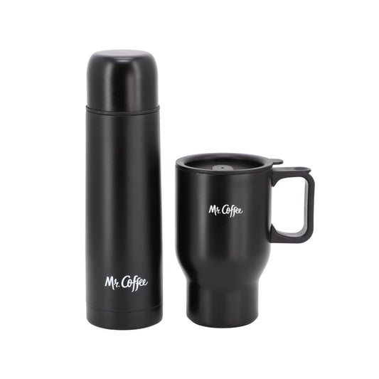 Mr.Coffee Javelin Thermal Bottle and Travel Mug Set (2 - Pieces) - Black