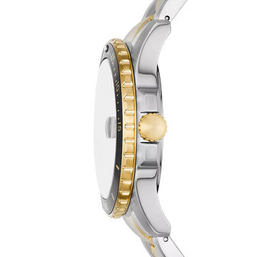 Fossil Blue Dive 42mm Two-Tone Bracelet Watch - Black Dial