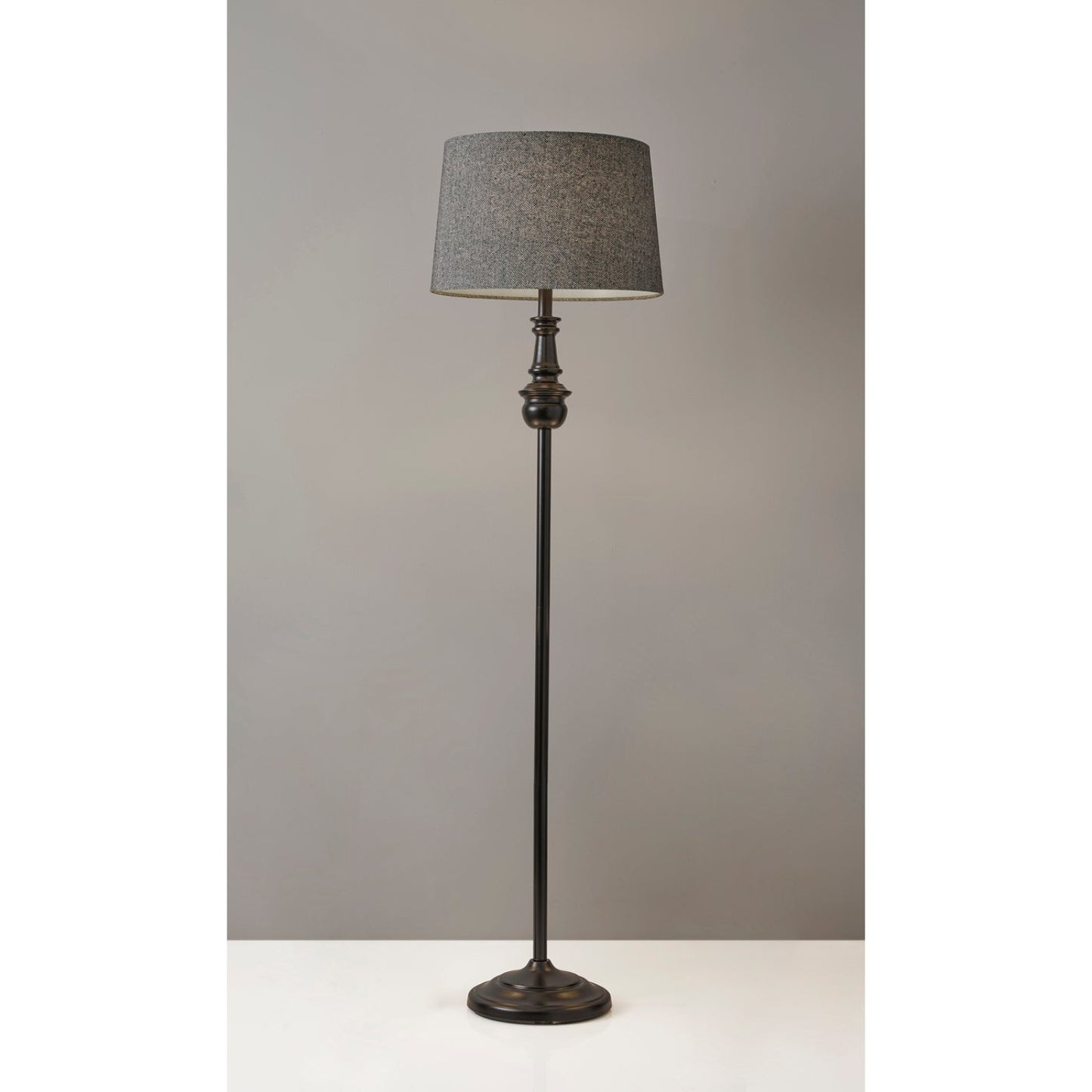 Adesso Charles Floor Lamp, Black