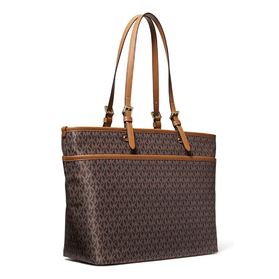 Michael Kors Winston Large Top Zip Tote Bag - Brown/Acorn