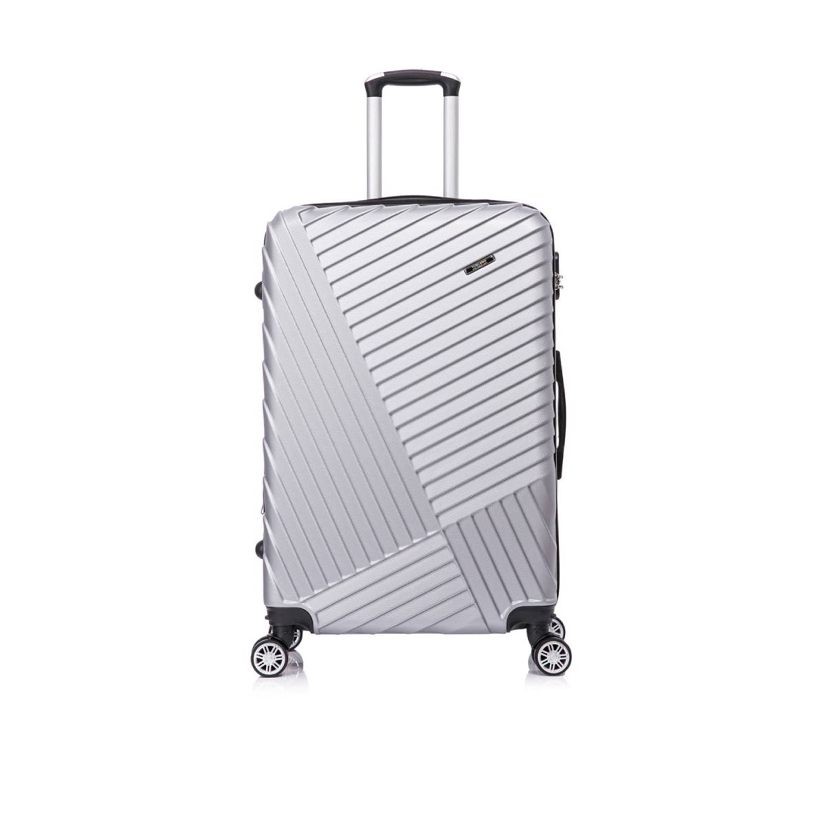 Toscano Prodigio 20" Carry On Hardside Luggage Suitcase - Titanium Silver