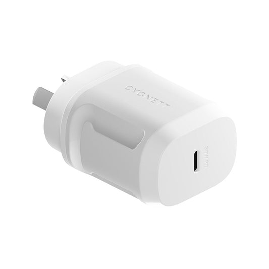 Cygnett Powermaxx 30W CoolMOS USB-C Wall Charger, White