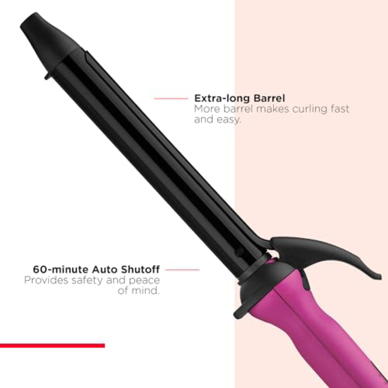 Revlon RVIR1196N1 1" Easy Heat Precision Curling Iron - Pink/Black