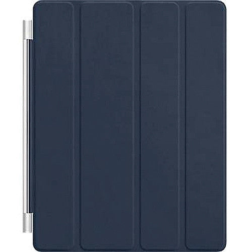 Funda de cuero inteligente para iPad 2/3/4 de Apple, color azul marino