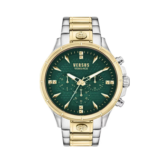 Versus Versace Lion Modern Men's 45mm Two-Tone Bracelet Watch - Green Dial