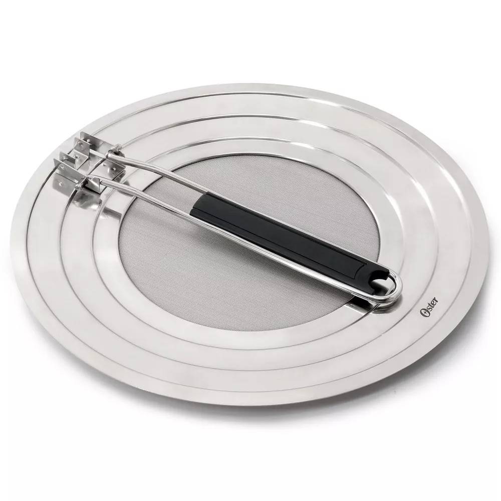 Oster 141095.01 Round Stainless Steel Splatter Guard with Foldable Handle