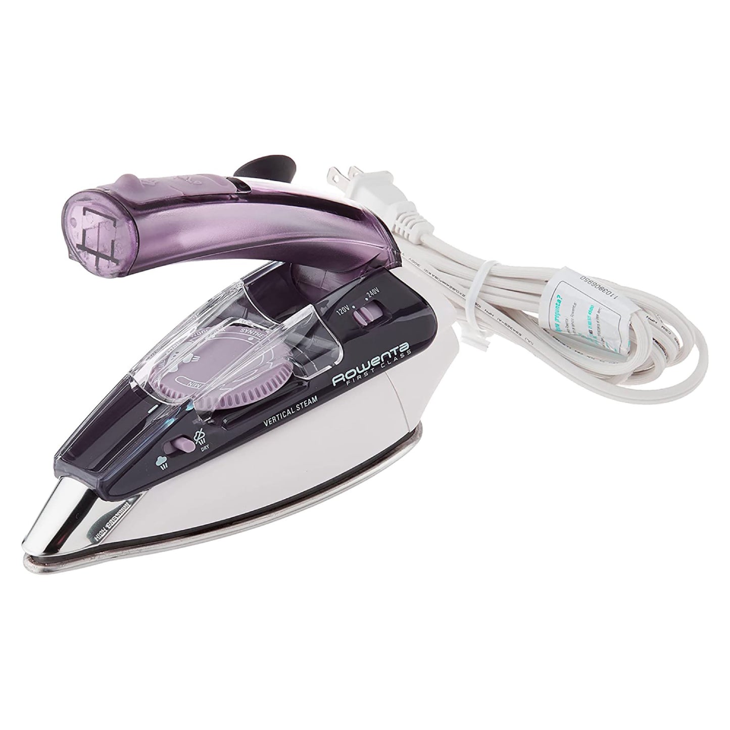 Rowenta Pro Compact Soleplate Steam Iron - Purple