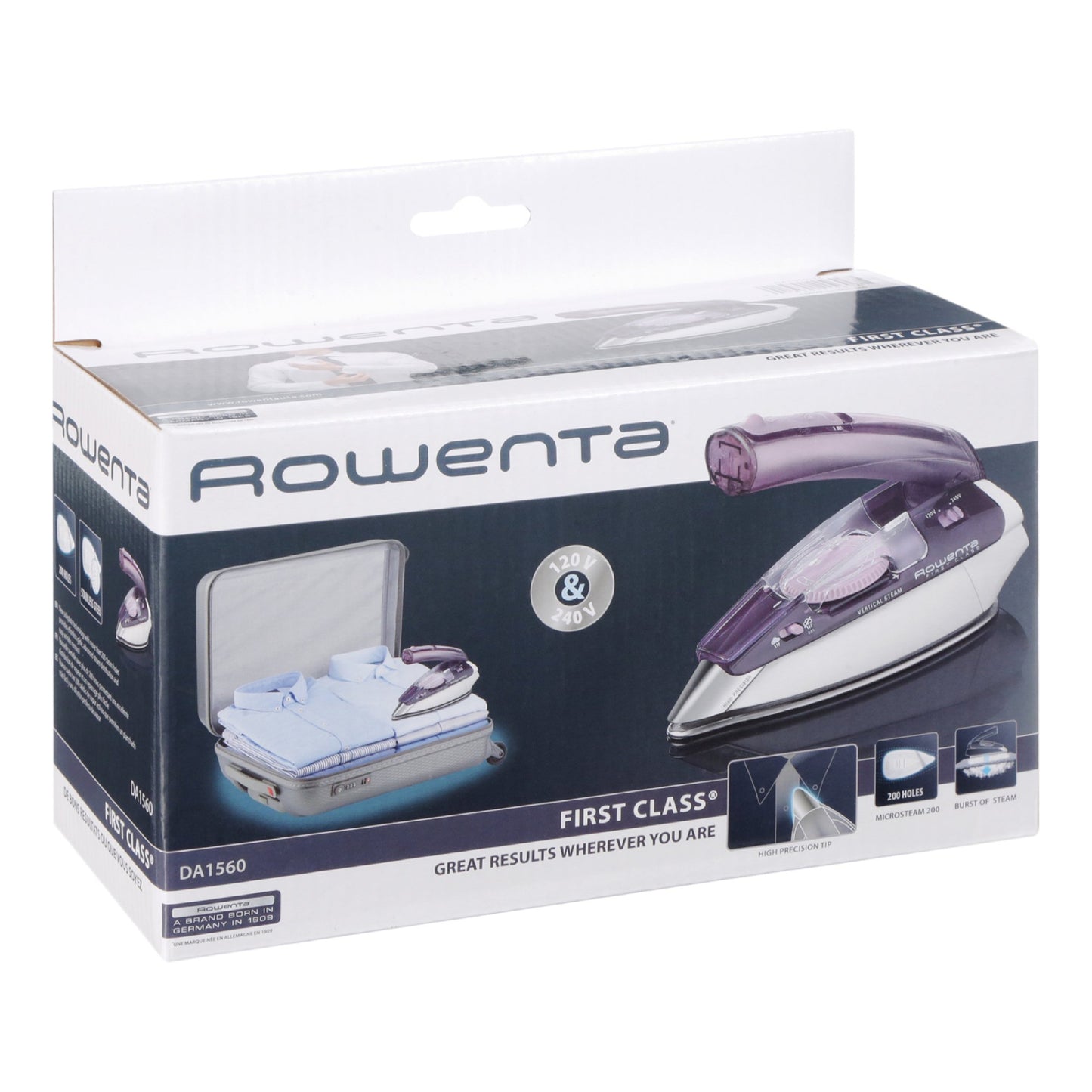 Rowenta Pro Compact Soleplate Steam Iron - Purple