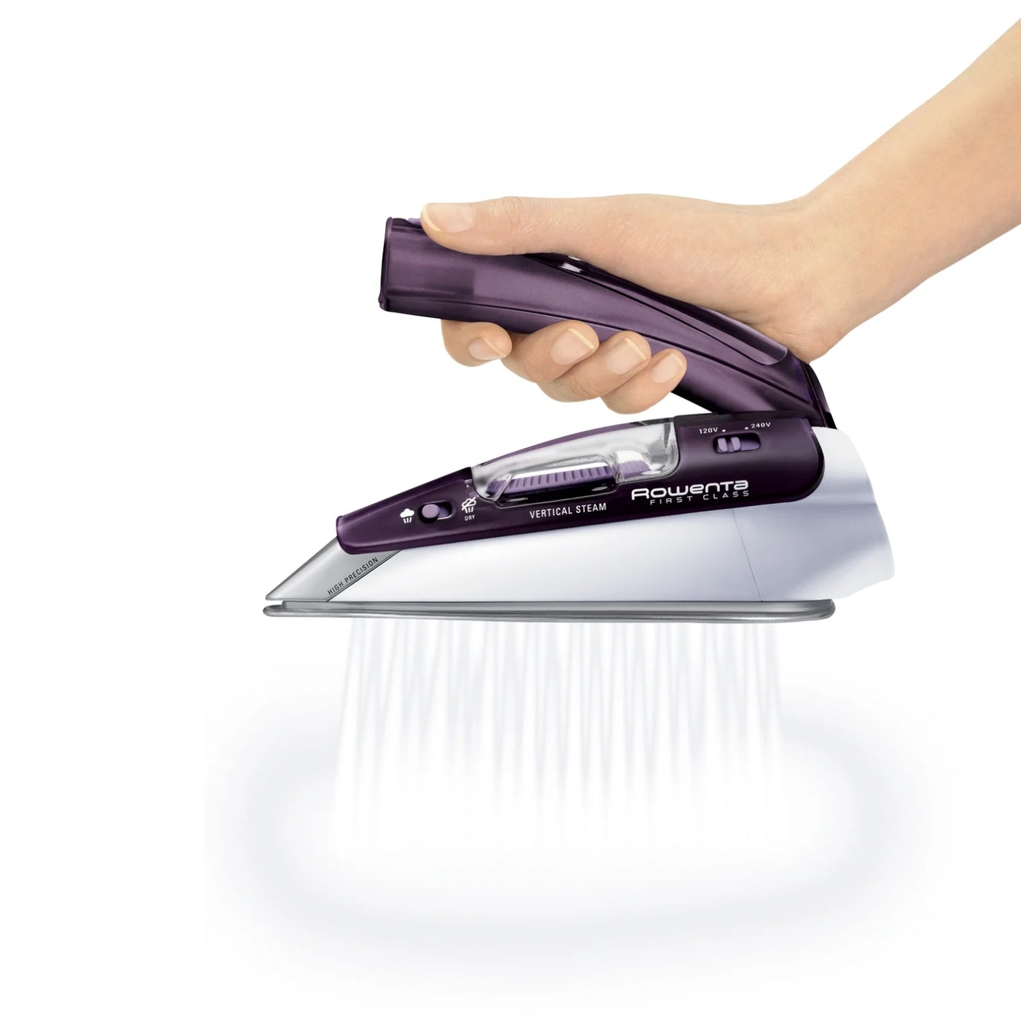 Rowenta Pro Compact Soleplate Steam Iron - Purple