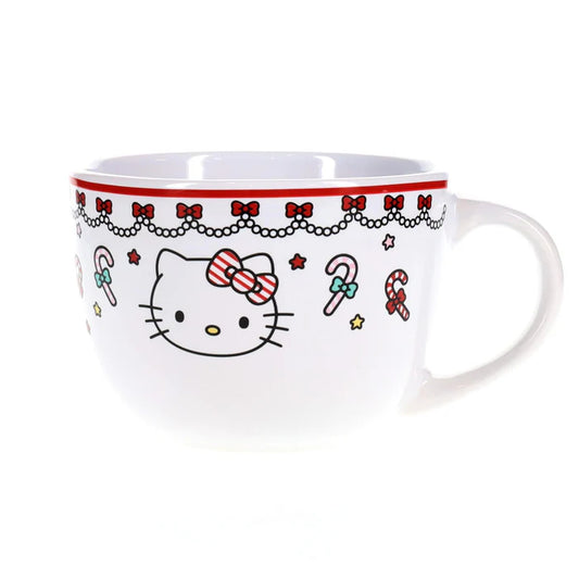 Sanrio Hello Kitty Holiday 24 oz Ceramic Soup Mug - White