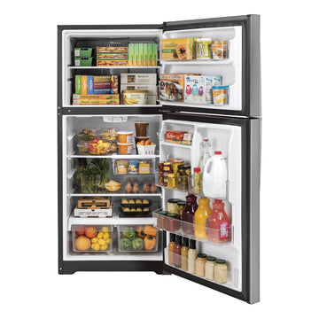 GE GTS22KYNRFS 21.9 cu. ft. Garage Ready Top-Freezer Refrigerator - Silver