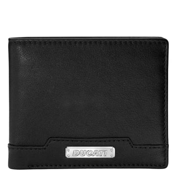 Ducati Lucca Medium Leather Wallet - Black