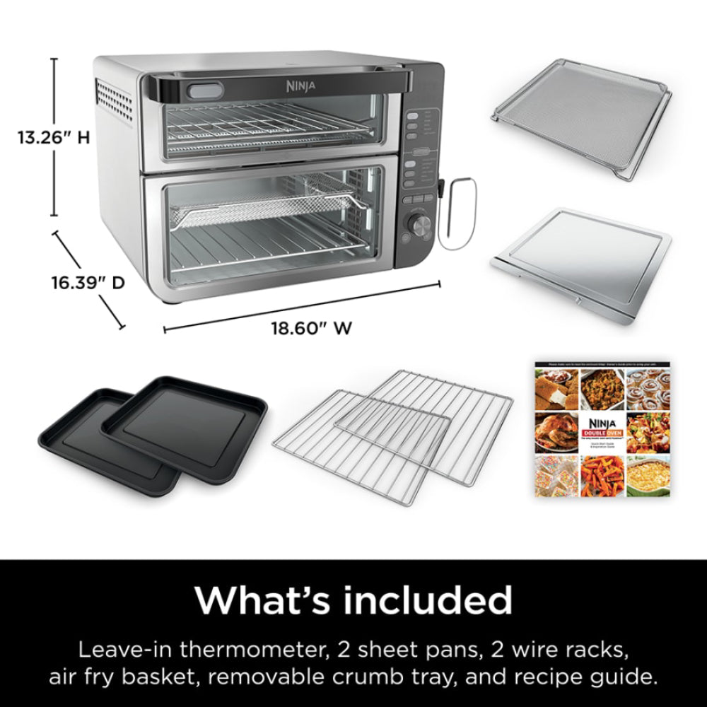 Ninja DCT451 12-in-1 Smart Double Oven - Silver/Black– Curacao
