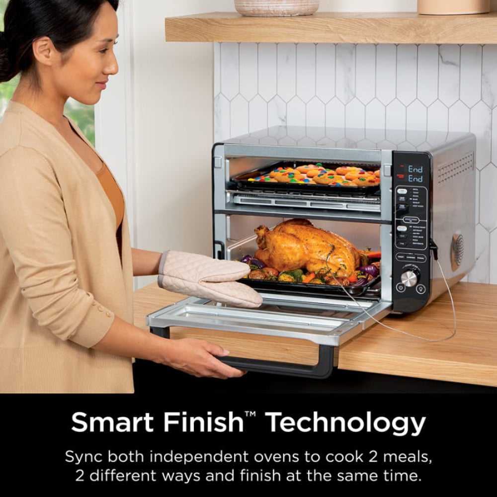 Ninja DCT451 12-in-1 Smart Double Oven - Silver/Black– Curacao