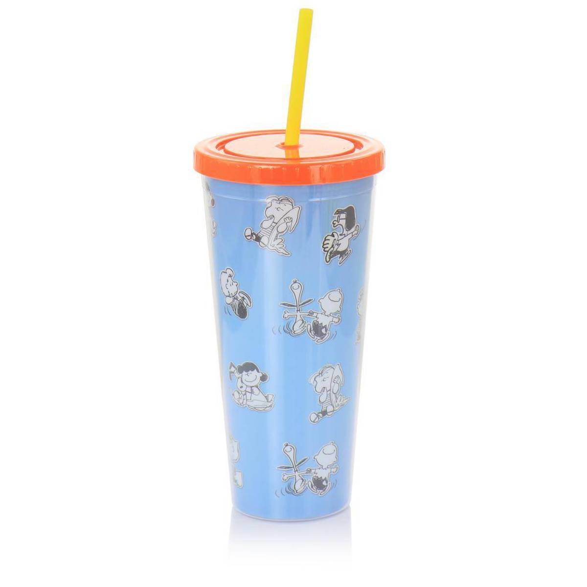 Peanuts 129407.01 23.6 oz Tumbler set with Lid and Straws (4 Pieces) - Multicolor