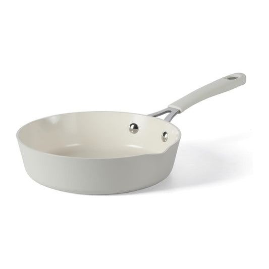 Martha Stewart 142703 Heathland 8" Fry Pan Cookware - Linen White