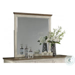 Newport Off White And Rustic Brown Mirror