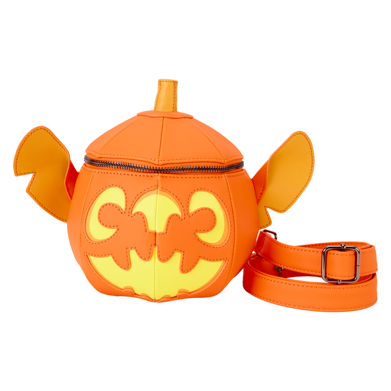 Loungefly - Disney - Stitch Pumpkin Head Figural Glow Crossbody Bag