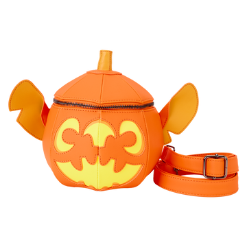 Loungefly - Disney - Stitch Pumpkin Head Figural Glow Crossbody Bag