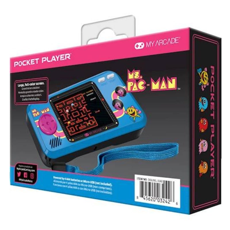 My Arcade Ms. Pac-Man Pocket Player - Blue - Curacao