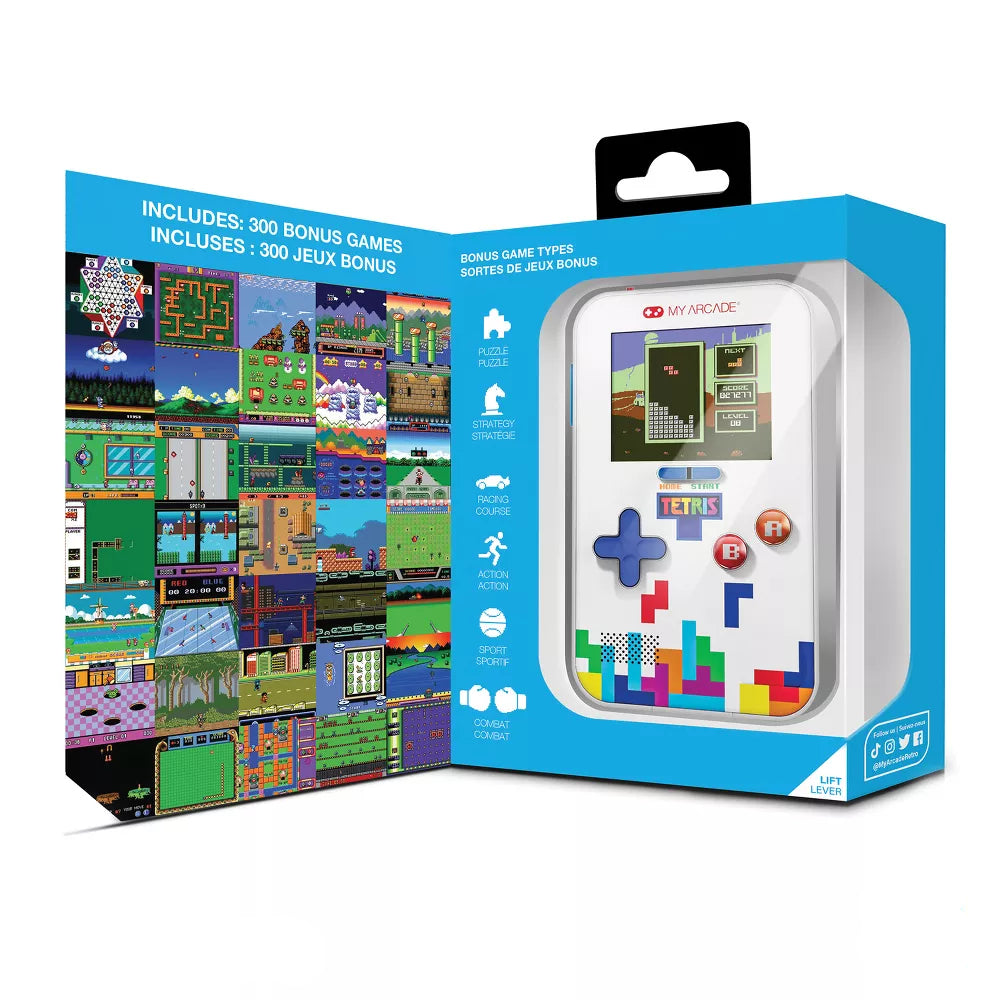 My Arcade Go Gamer Tetris Portable Game System - White